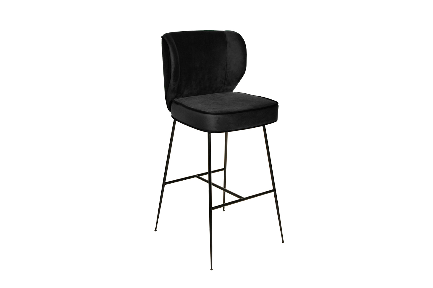 Illustration 1 du produit Tabouret Wayne Noir Pied Noir