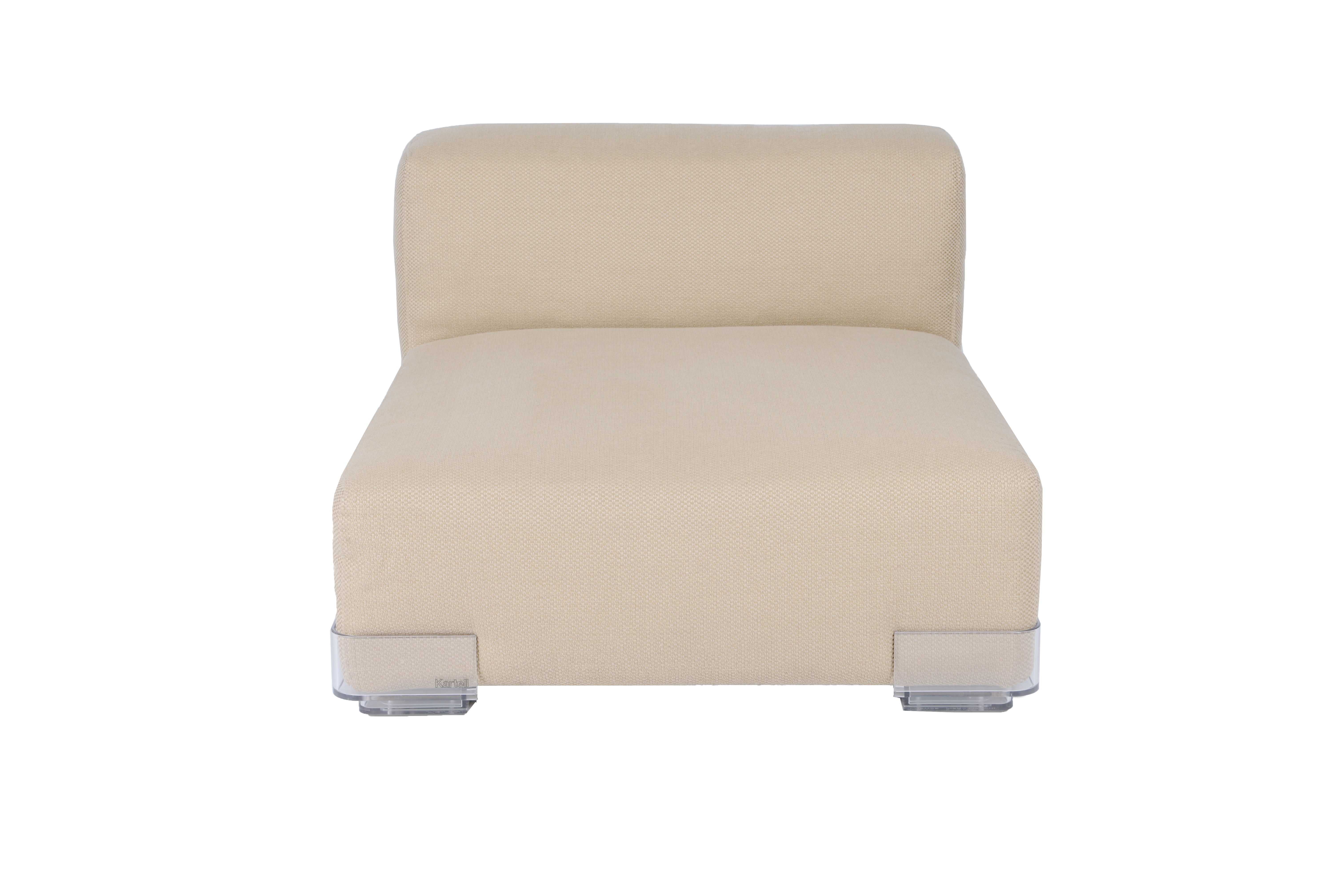 Illustration 1 du produit Plastics Low Armless Chair Beige