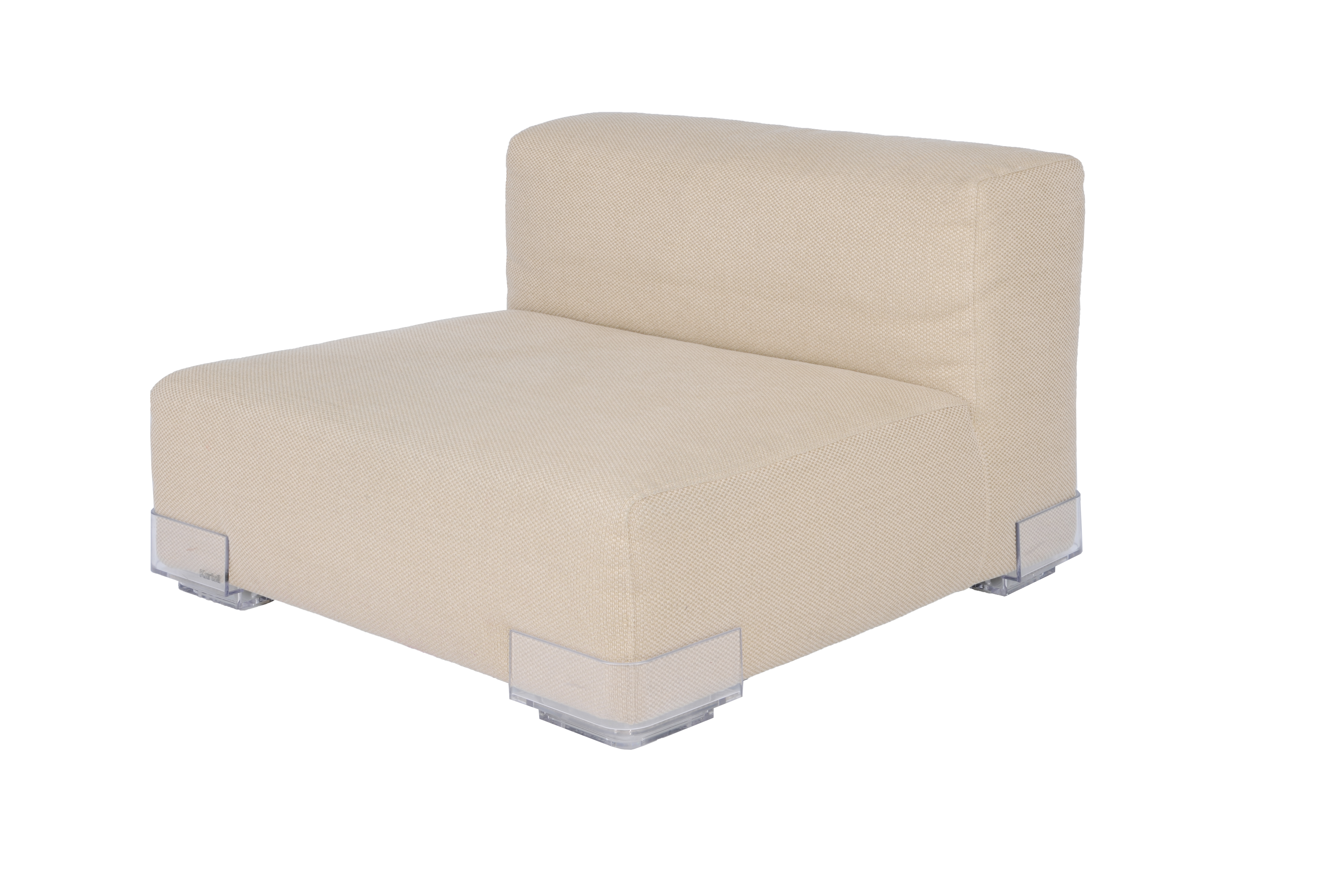 Illustration 2 du produit Plastics Low Armless Chair Beige