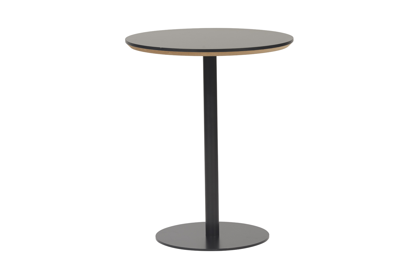 Illustration 1 du produit Marielle Pedestal Table Black Round Black Foot