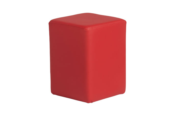 Illustration 1 du produit Pouf Cube Rouge