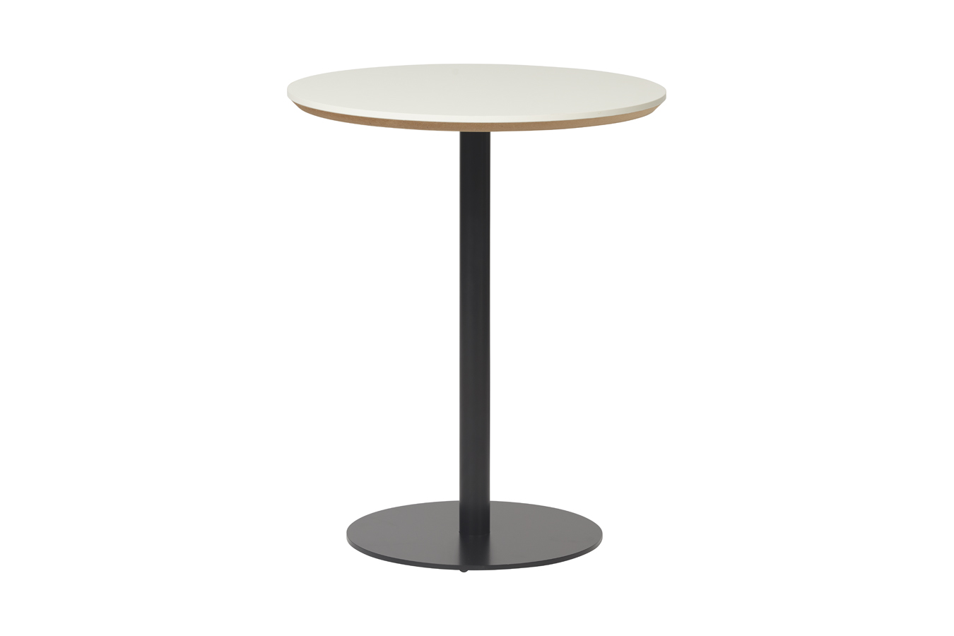 Illustration 1 du produit Marielle Pedestal Table White Round Black Foot