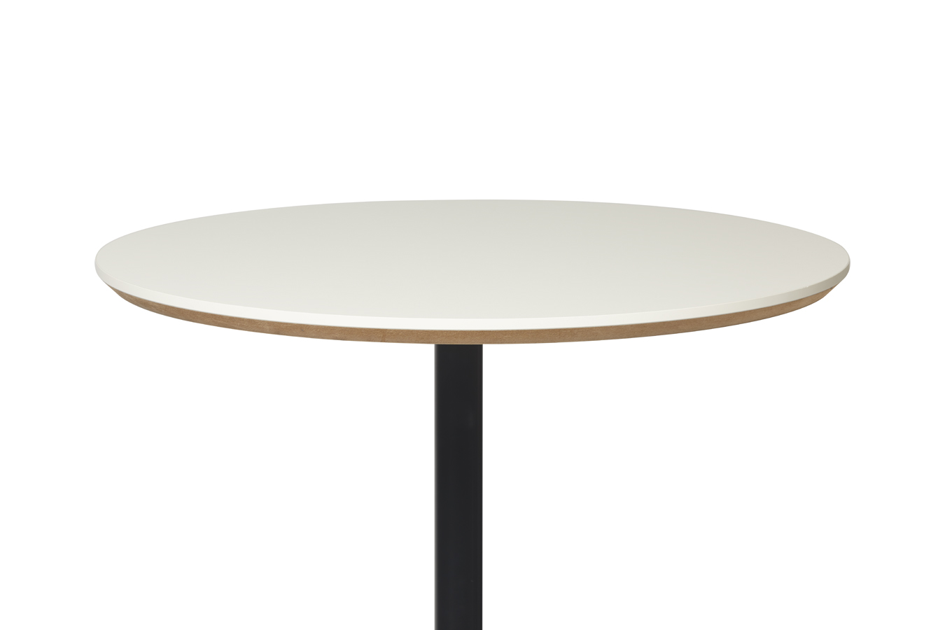 Illustration 2 du produit Marielle Pedestal Table White Round Black Foot