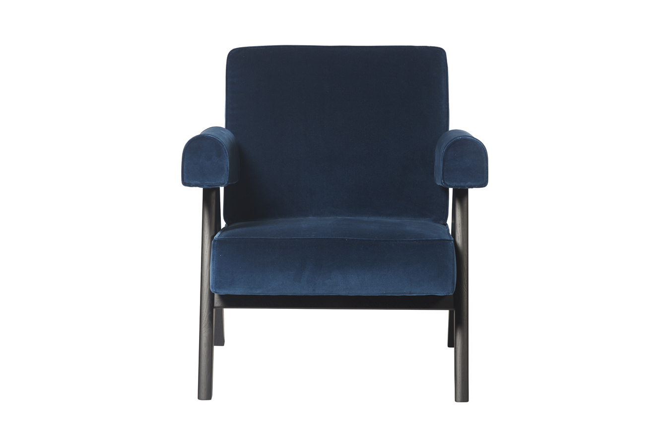 Illustration 1 du produit Fauteuil Capitol Complex Velours Bleu Indigo