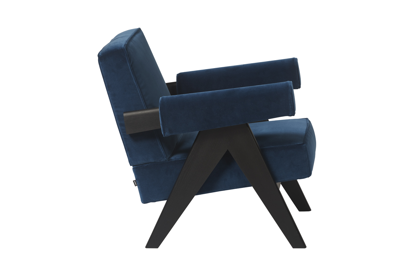 Illustration 3 du produit Fauteuil Capitol Complex Velours Bleu Indigo