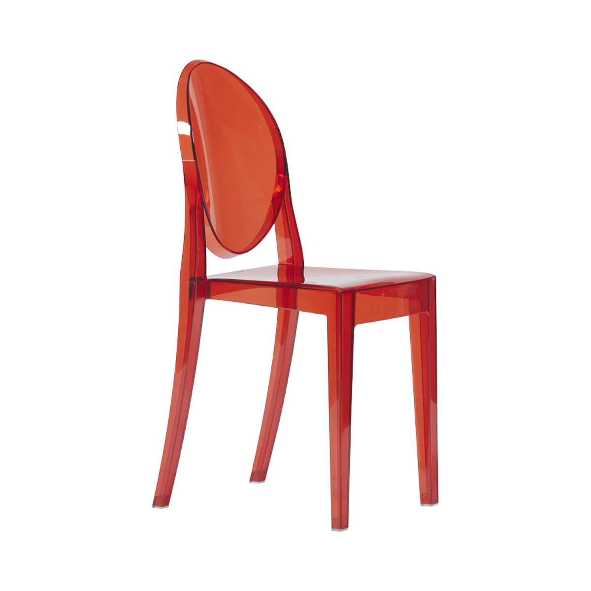 Illustration 2 du produit Chaise Victoria Ghost Rouge Transparente