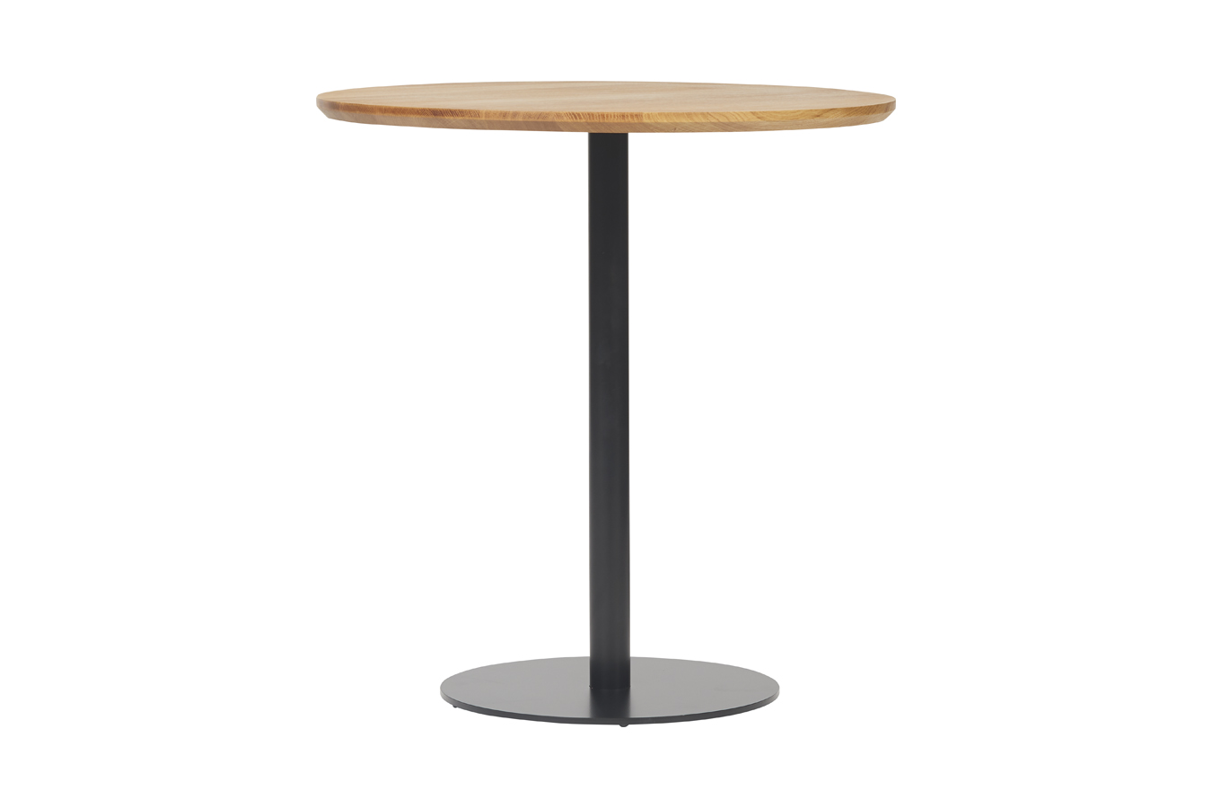 Illustration 1 du produit Marielle Pedestal Table Oak Round Black Foot