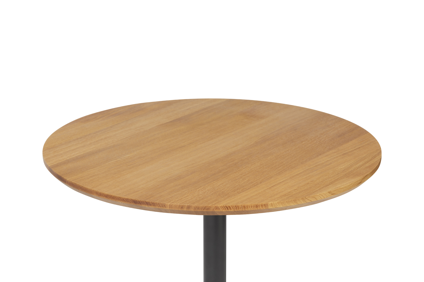 Illustration 2 du produit Marielle Pedestal Table Oak Round Black Foot