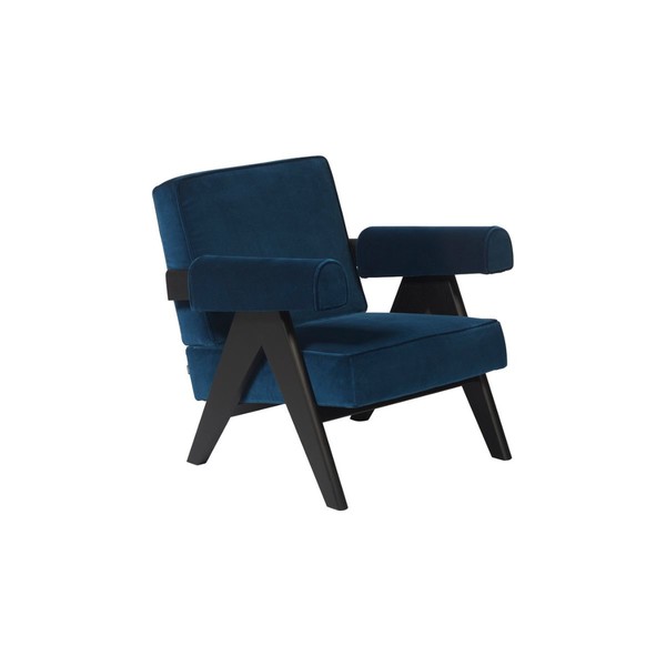 Illustration du produit Fauteuil Capitol Complex Velours Bleu Indigo