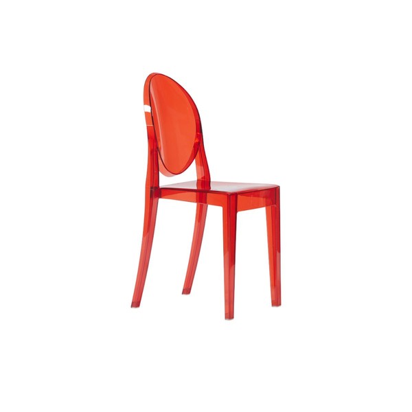 Illustration du produit Chaise Victoria Ghost Rouge Transparente