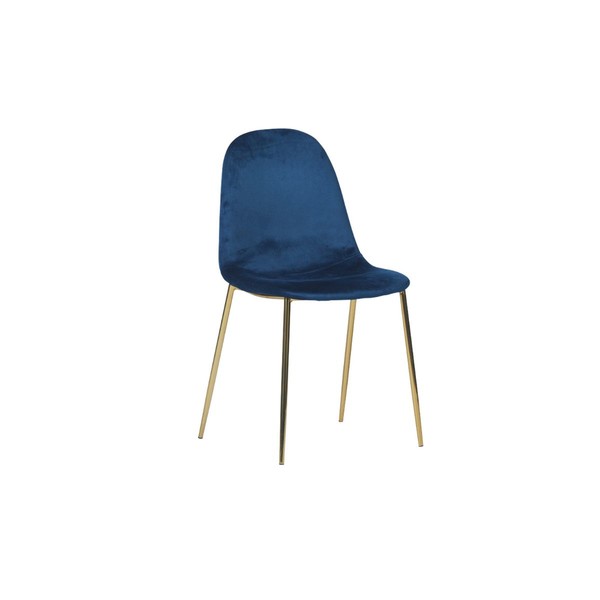 Illustration du produit Chaise Gatsby Bleu Pied doré