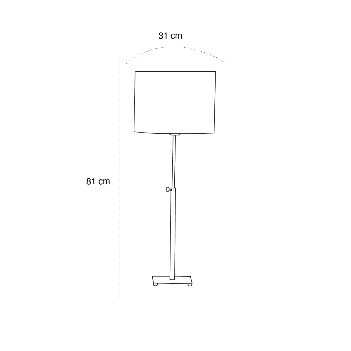 Product schematic Lampe Alang Blanc