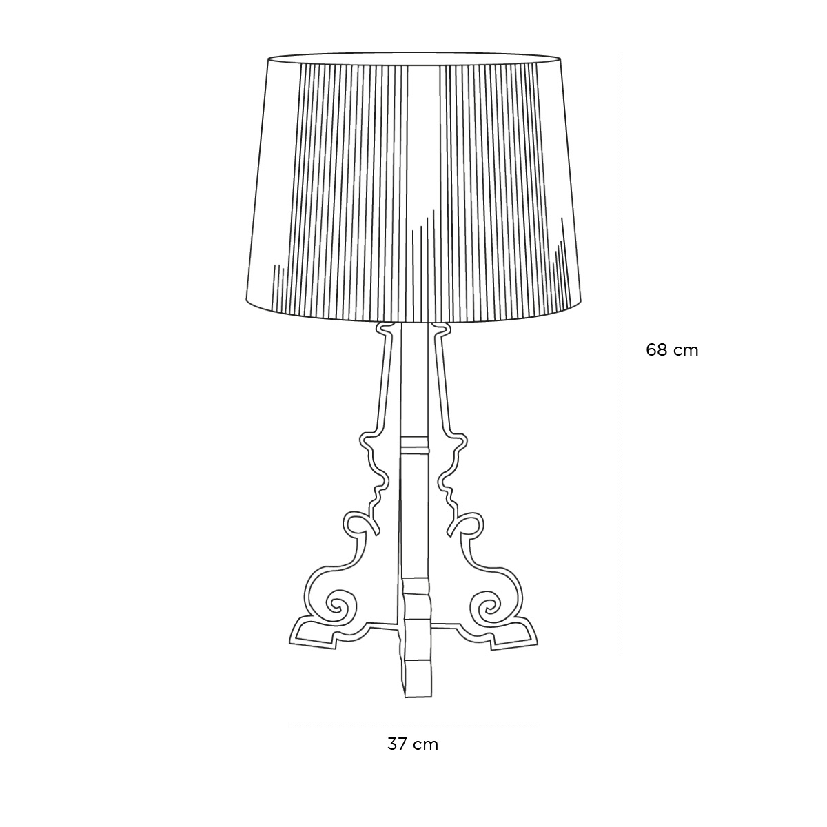 Schéma du produit Lampe Bourgie Turquoise