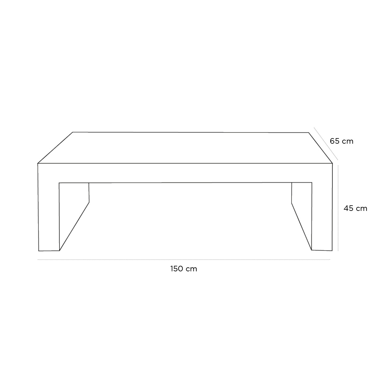 Schéma du produit Table basse Mob XL