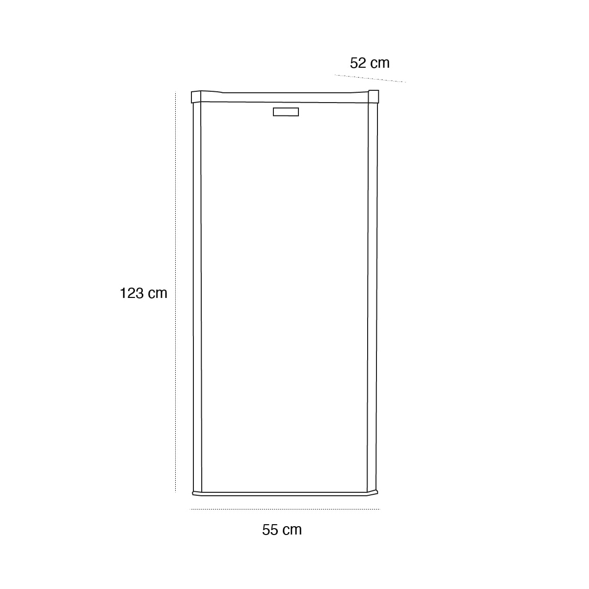 Schéma du produit Réfrigérateur Blanc 163 L