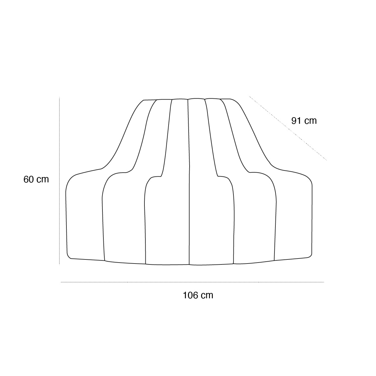 Product schematic Chauffeuse Chromatique Rouge Pd