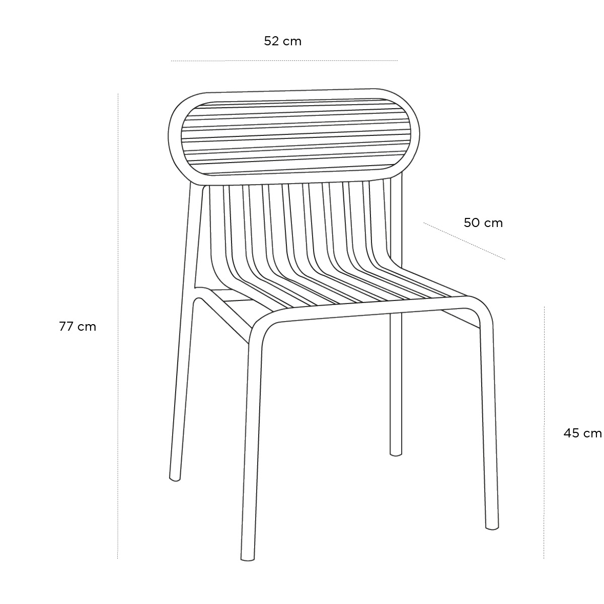 Schéma du produit Chaise Week-end Dune