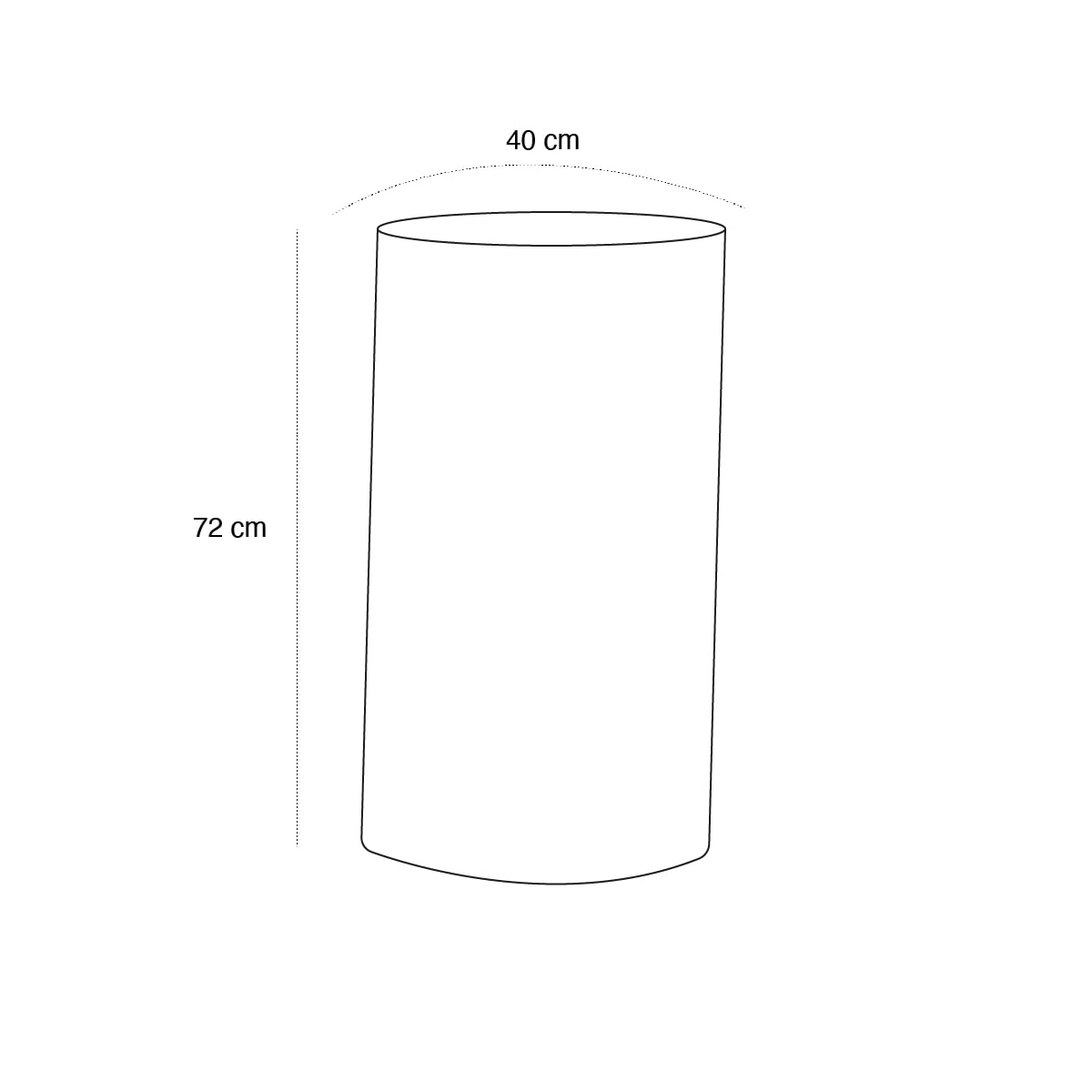 Product schematic Stèle Ronde 72