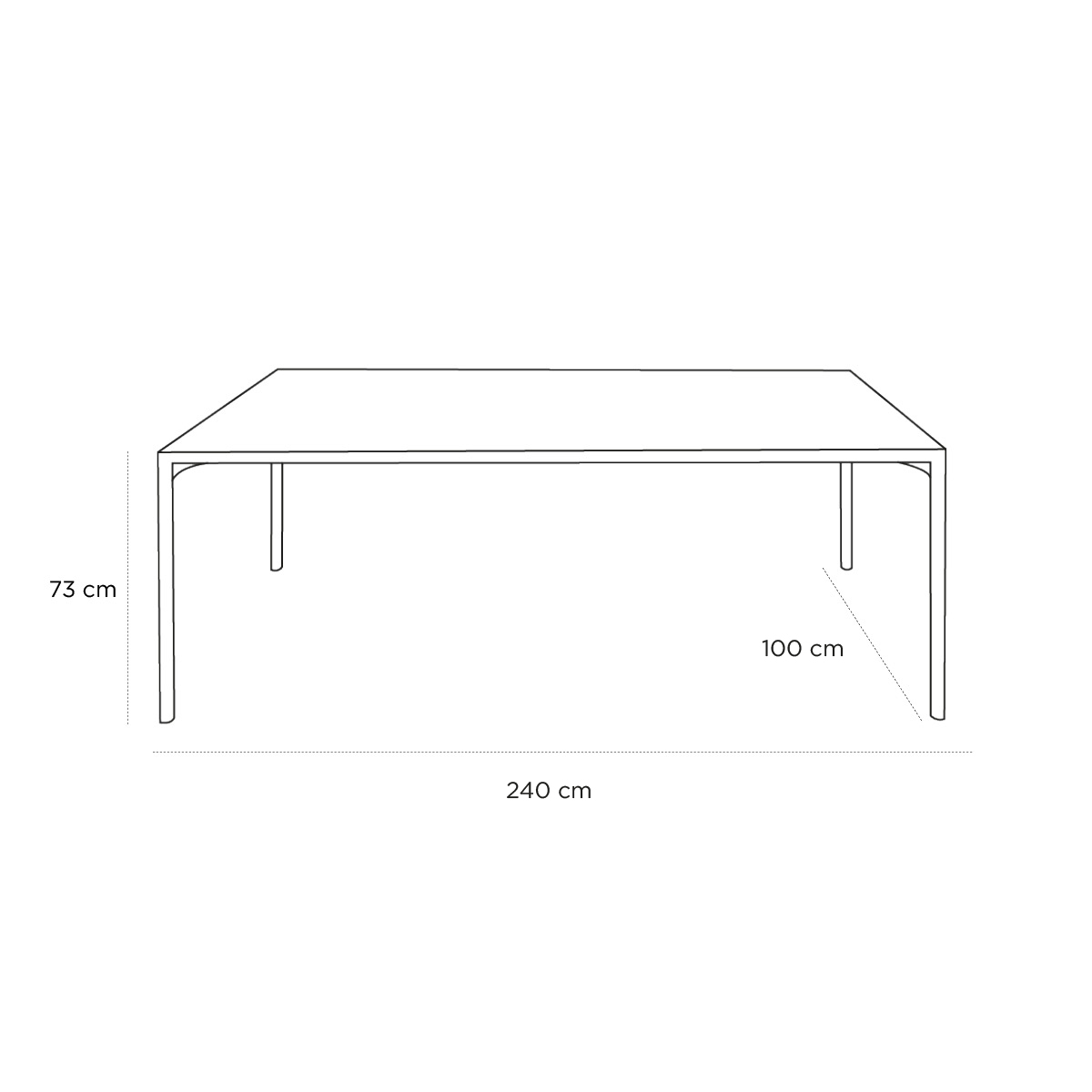 Schéma du produit Table Boiacca Wood