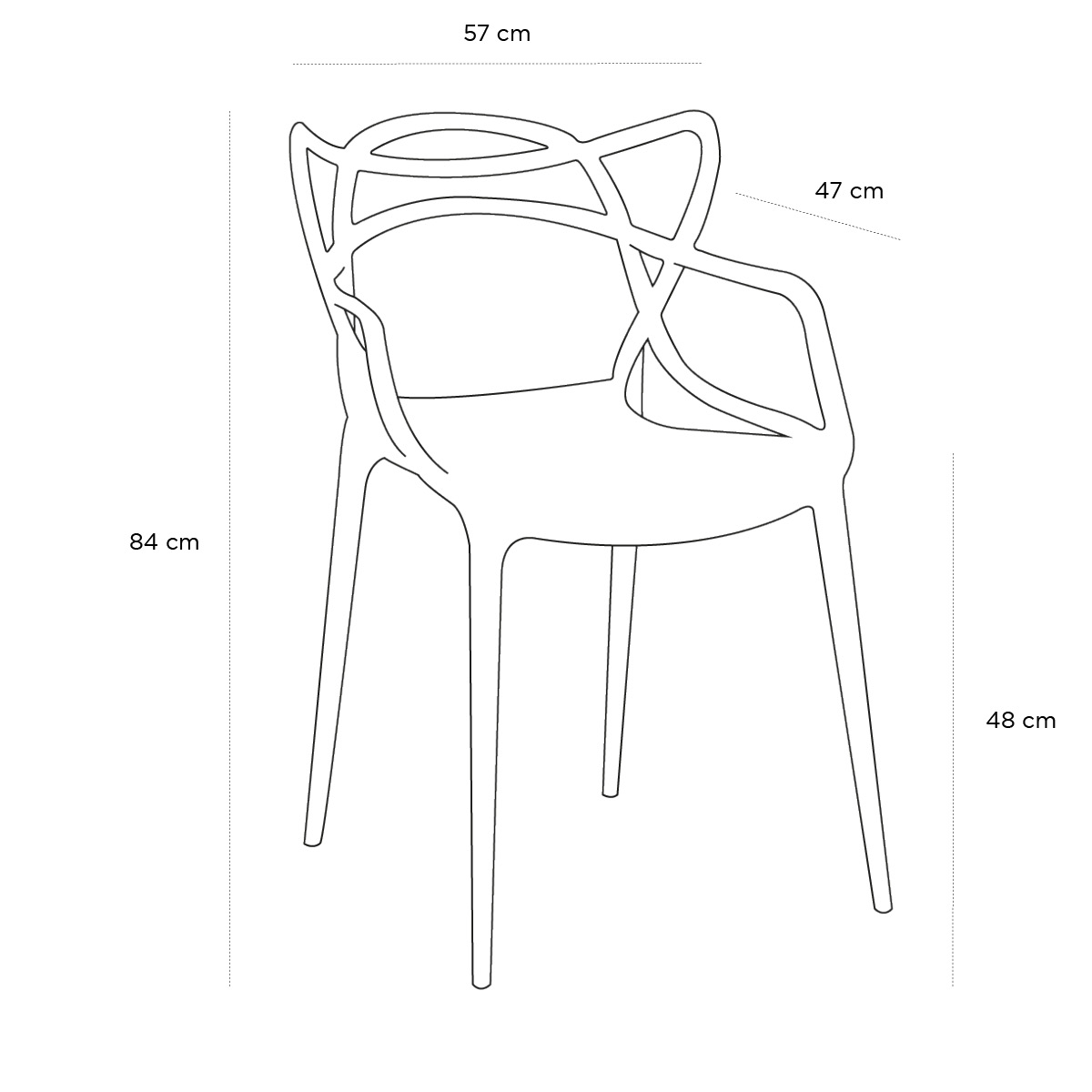 Schéma du produit Chaise Masters Or