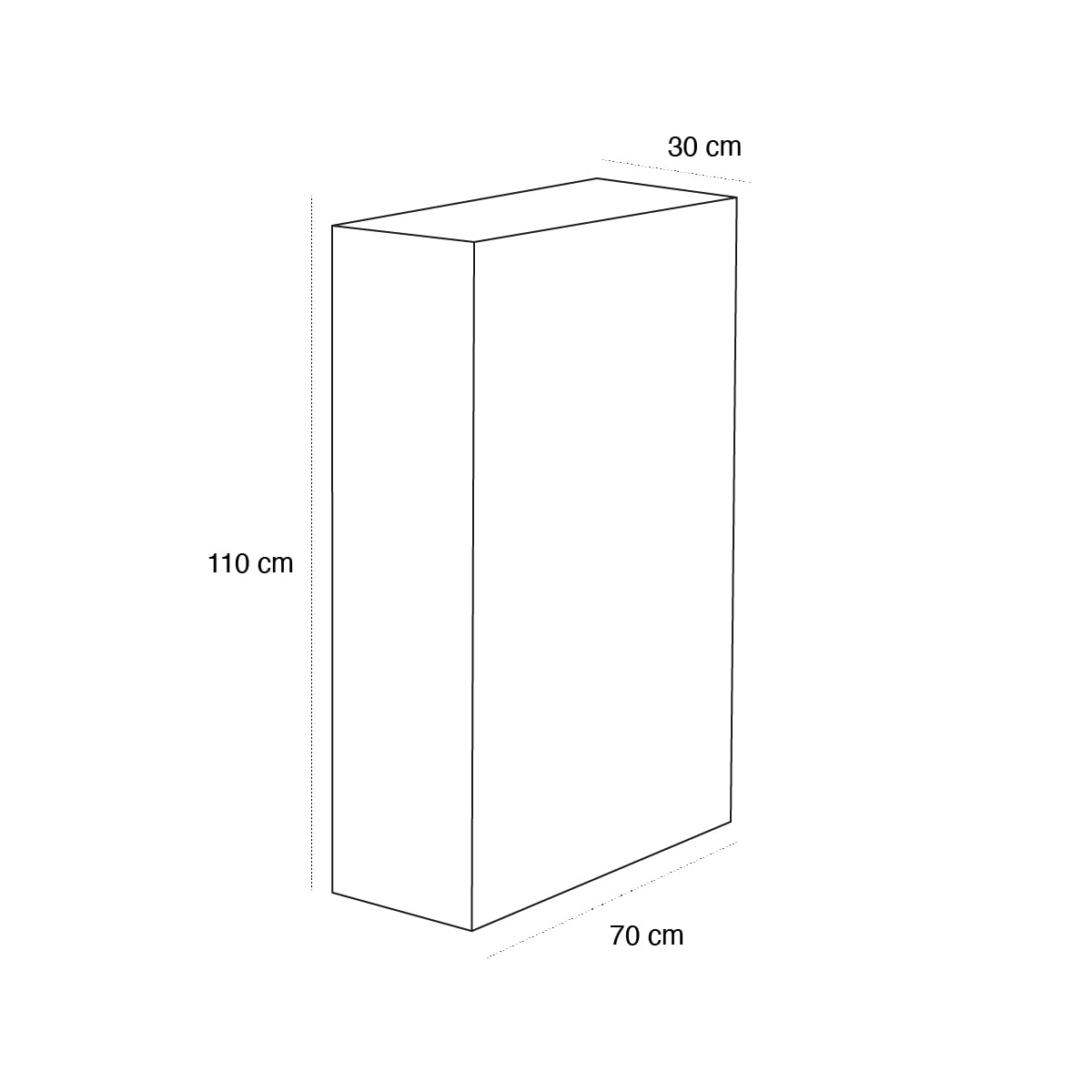 Schéma du produit Stèle Le Pavé 110*70*30