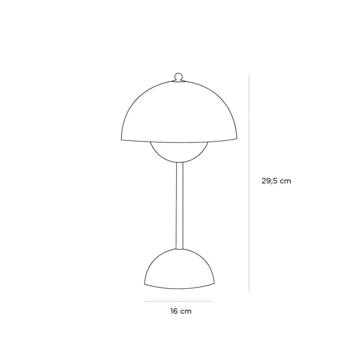 Schéma du produit Lampe Flowerpot VP9 Or