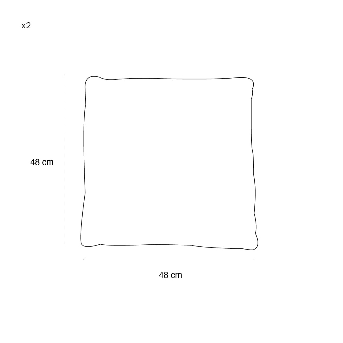 Product schematic Coussin Betty Beige